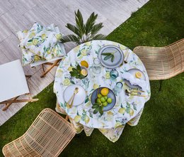7303 cushion gray / white / yellow / green - 39X39