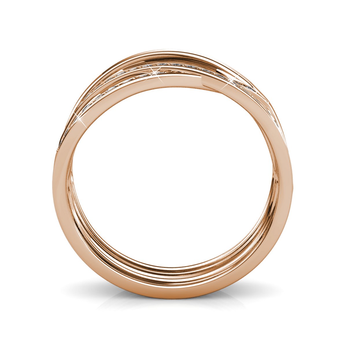 Bague Criss Cross - O Rosé et Cristal