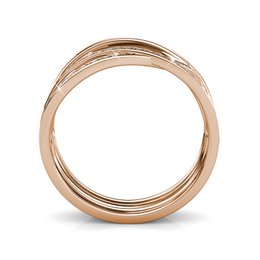 Bague Criss Cross – oder Rosé et Cristal