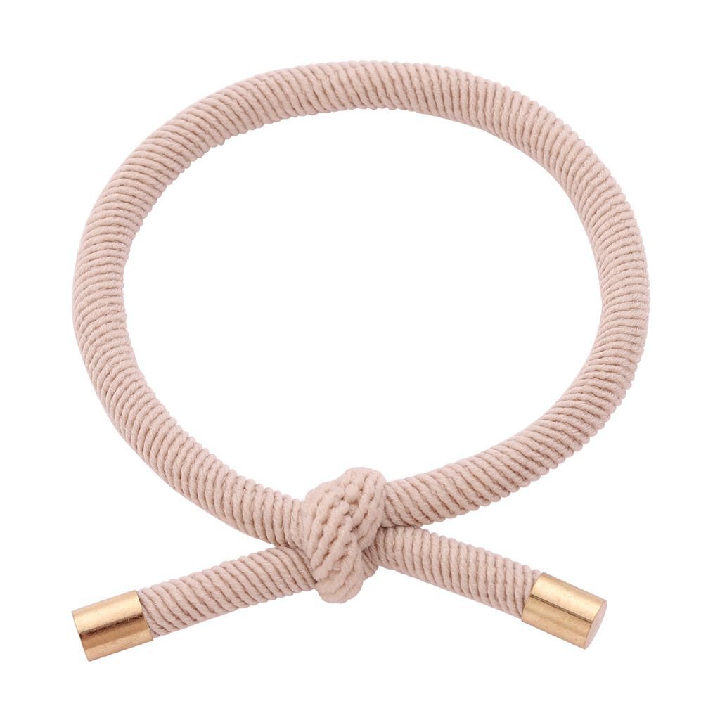Pulsera Nudo Dorado Beige