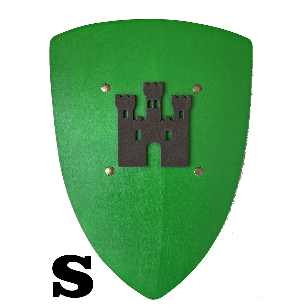 SHIELD KAMELOT S GREEN WITH CASTLE - ST658