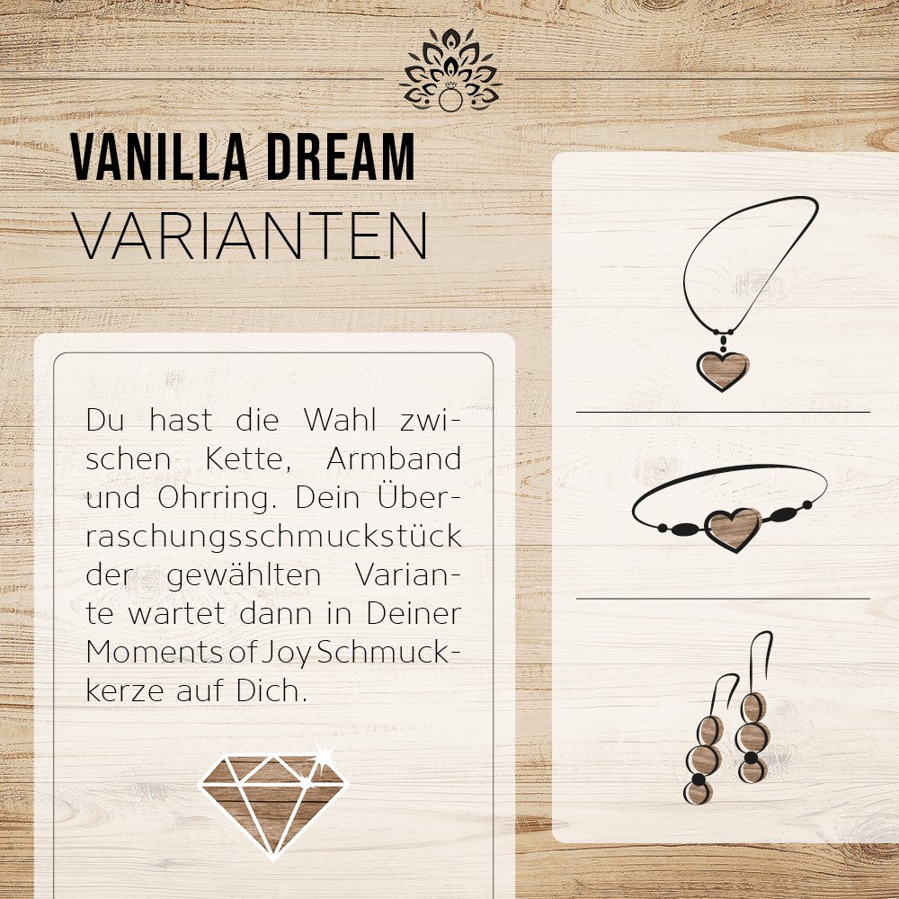 Decorative candle with sweet vanilla scent & crackling wooden wick: Vanilla Dream