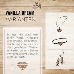 Decorative candle with sweet vanilla scent & crackling wooden wick: Vanilla Dream