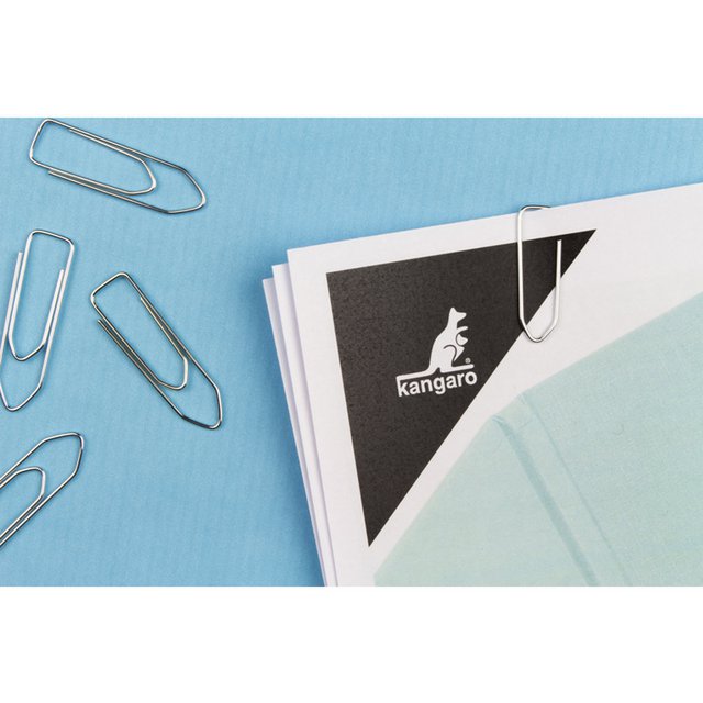 Paper clips Kangaro 32 mm angular box 100 pcs galvanized
