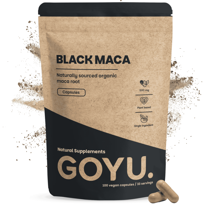 Sorte Maca Kapsler 500mg Økologisk - 100 Kapsler