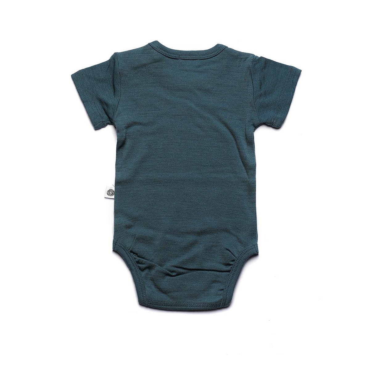 Wollen romper korte mouwen - merinowol - Orion Blue