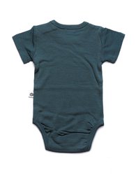 Wollen romper korte mouwen - merinowol - Orion Blue