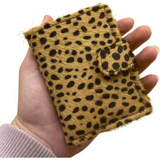 Miniwallet -Passdeneholder Dierprint Mattzwart
