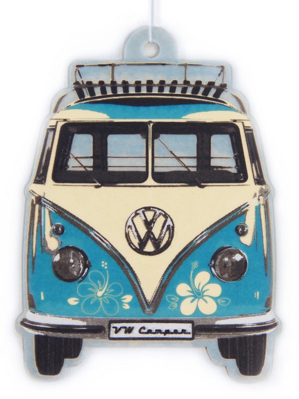 Volkswagen VW T1 Bus Air Freshener - Front/Turquoise/Pina Colada