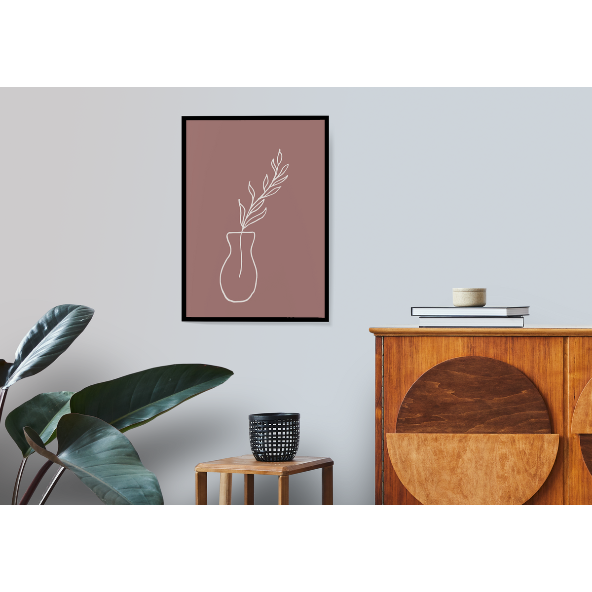 Minimal lilla vase plakat