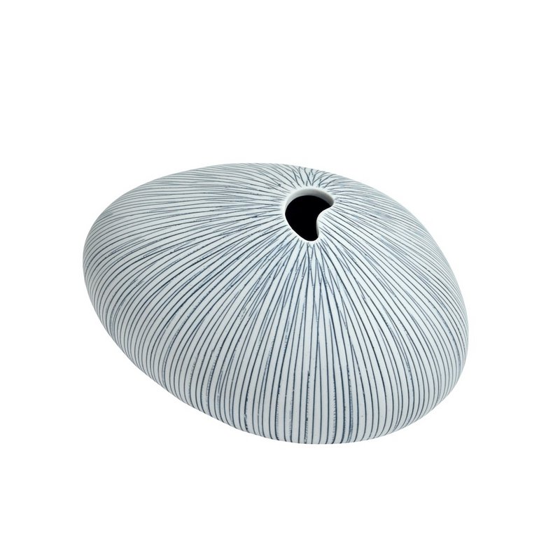 Blasenvase - Blaue Linie Y25