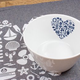 Scandinavische porseleinen kom van Heart
