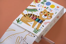 Farvelægning med zoologisk dyr - Scrollino Zoo Coloring