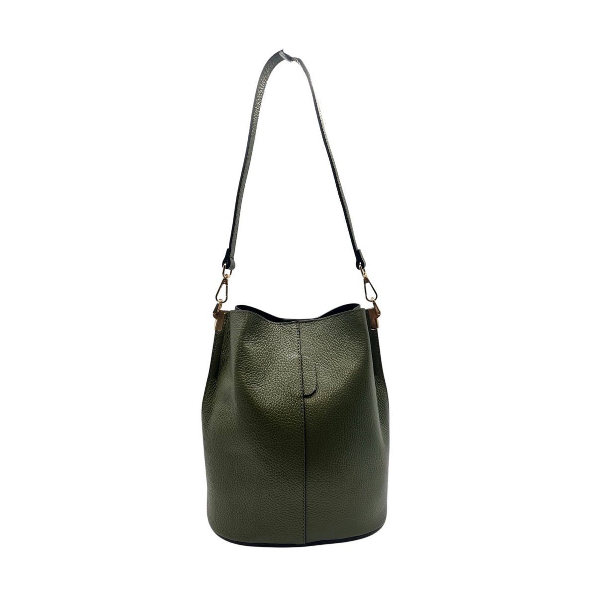 BOLSO ELVIRA BUCKET DE PIEL SEMBRADA