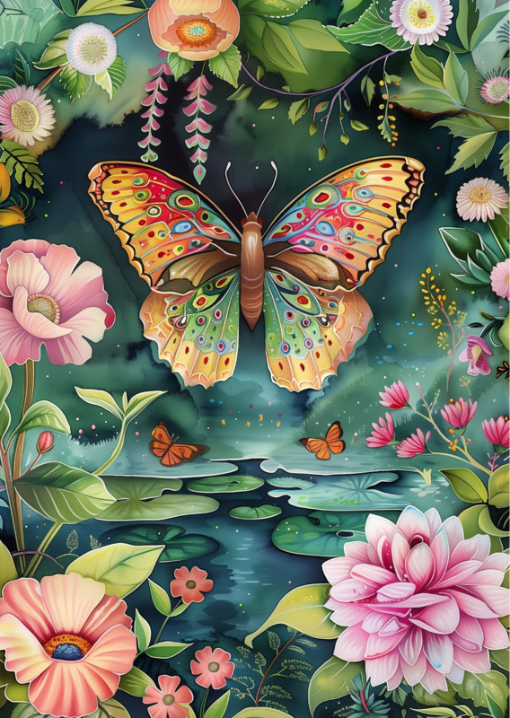 The Chinese Garden: Butterfly | Map Fripperies