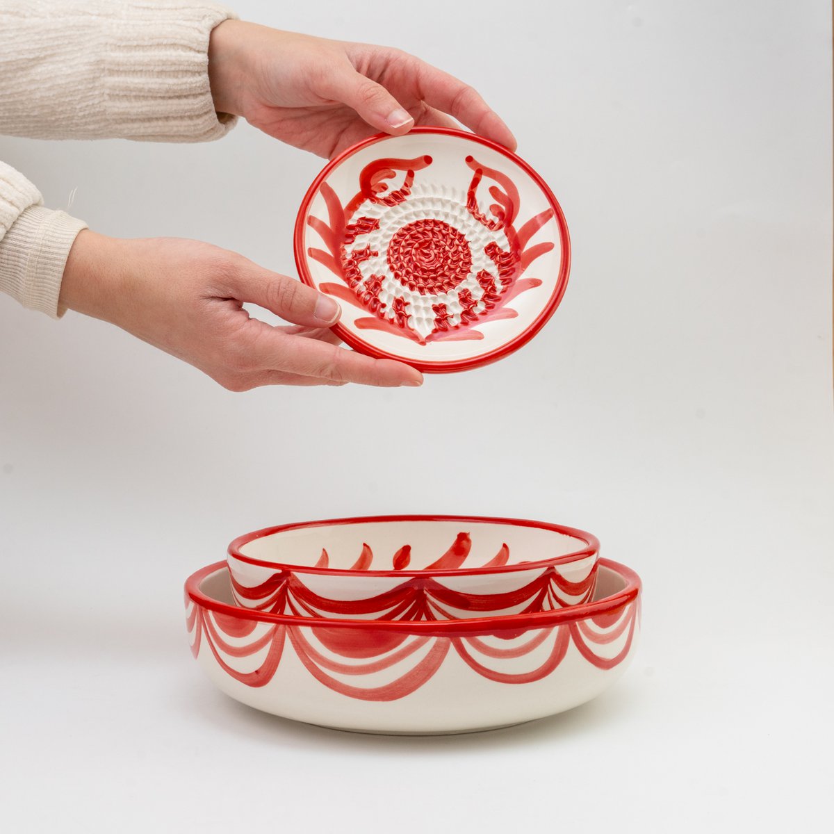 Ceramic Plate SMALL Garlic Grater / Seville