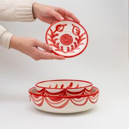 Ceramic Plate SMALL Garlic Grater / Seville
