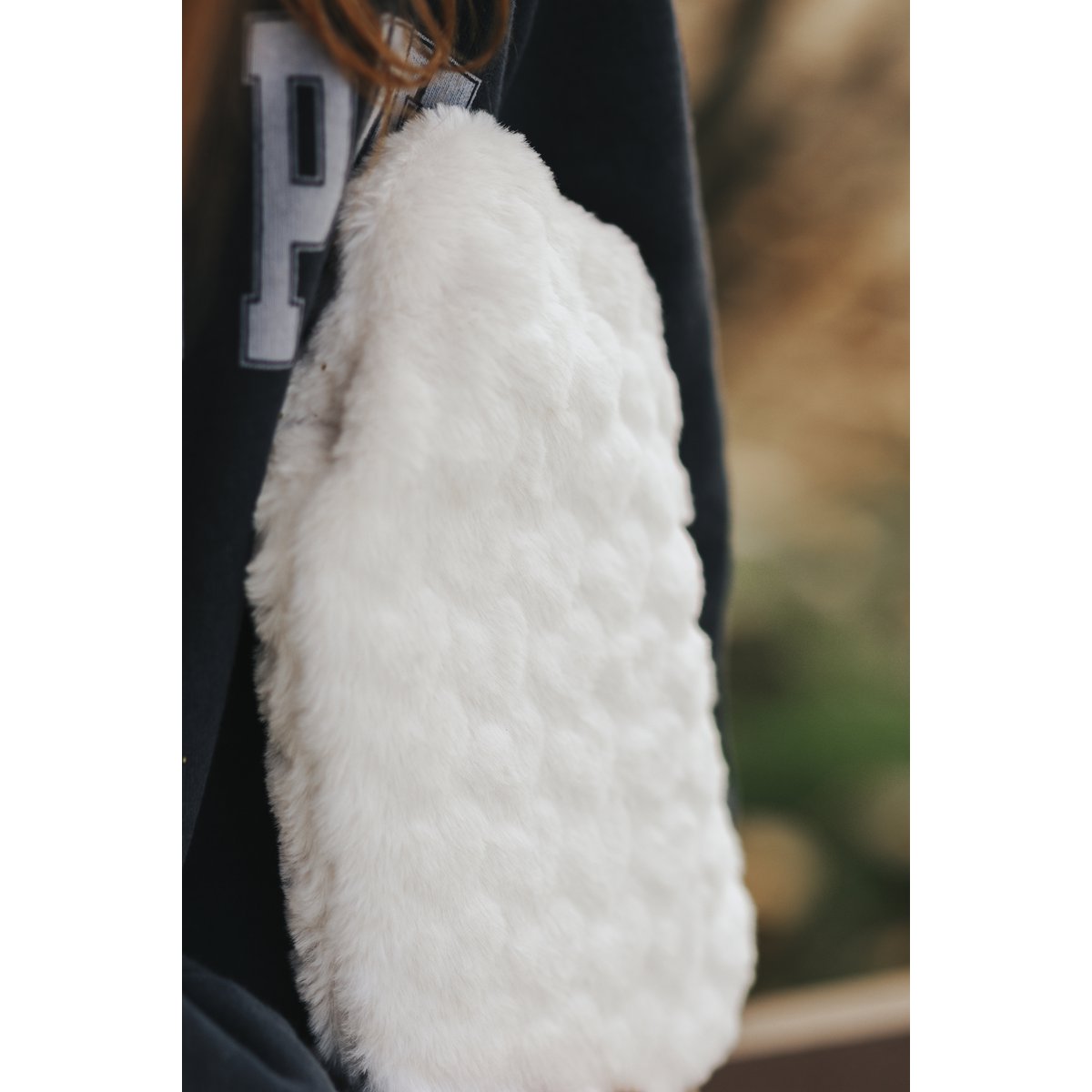 Hot water bottle fluffy hearts 0.8L