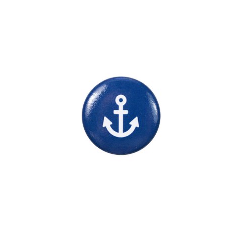 Magnet -anker (wit anker op blauwe achtergrond)