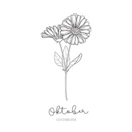 Fødselsblomst flise | oktober