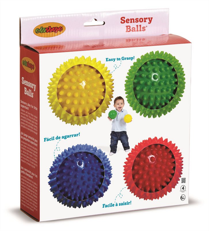 Edushape Sensory Baby Balls Set på 4 - 10 cm