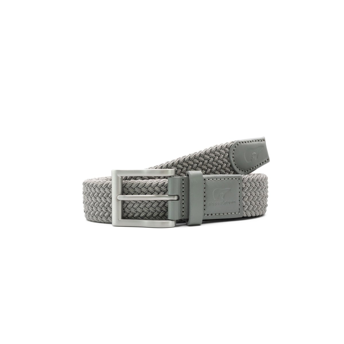 Recycled Elastic Woven Belt Plain Grey