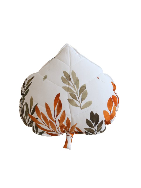 “Forest Friends” Cotton Leaf Cushion