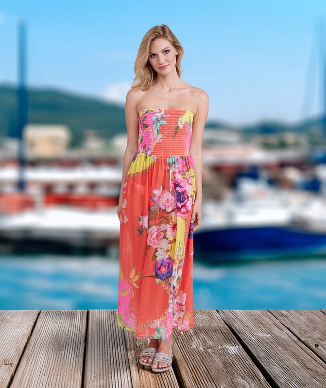 Hawaii - Strapless strand maxi-jurk