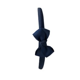 Estelle hair bow with headband in dark blue