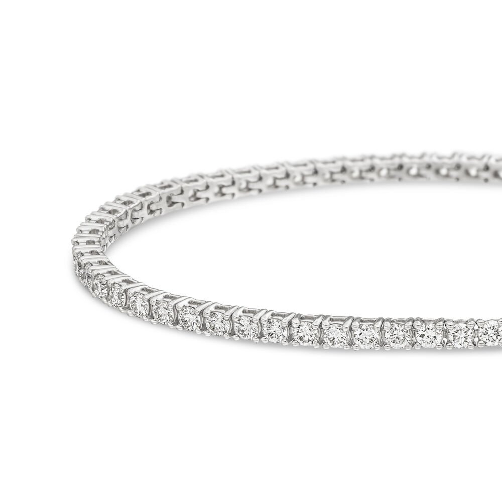 Pulsera tenis oro blanco, diamantes 2,11ct, 18,0 cm