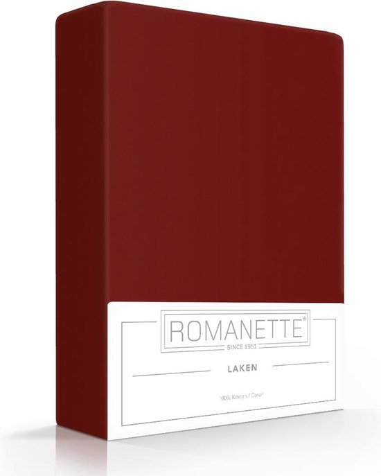 Romanette Baumwollbettlaken Bordo