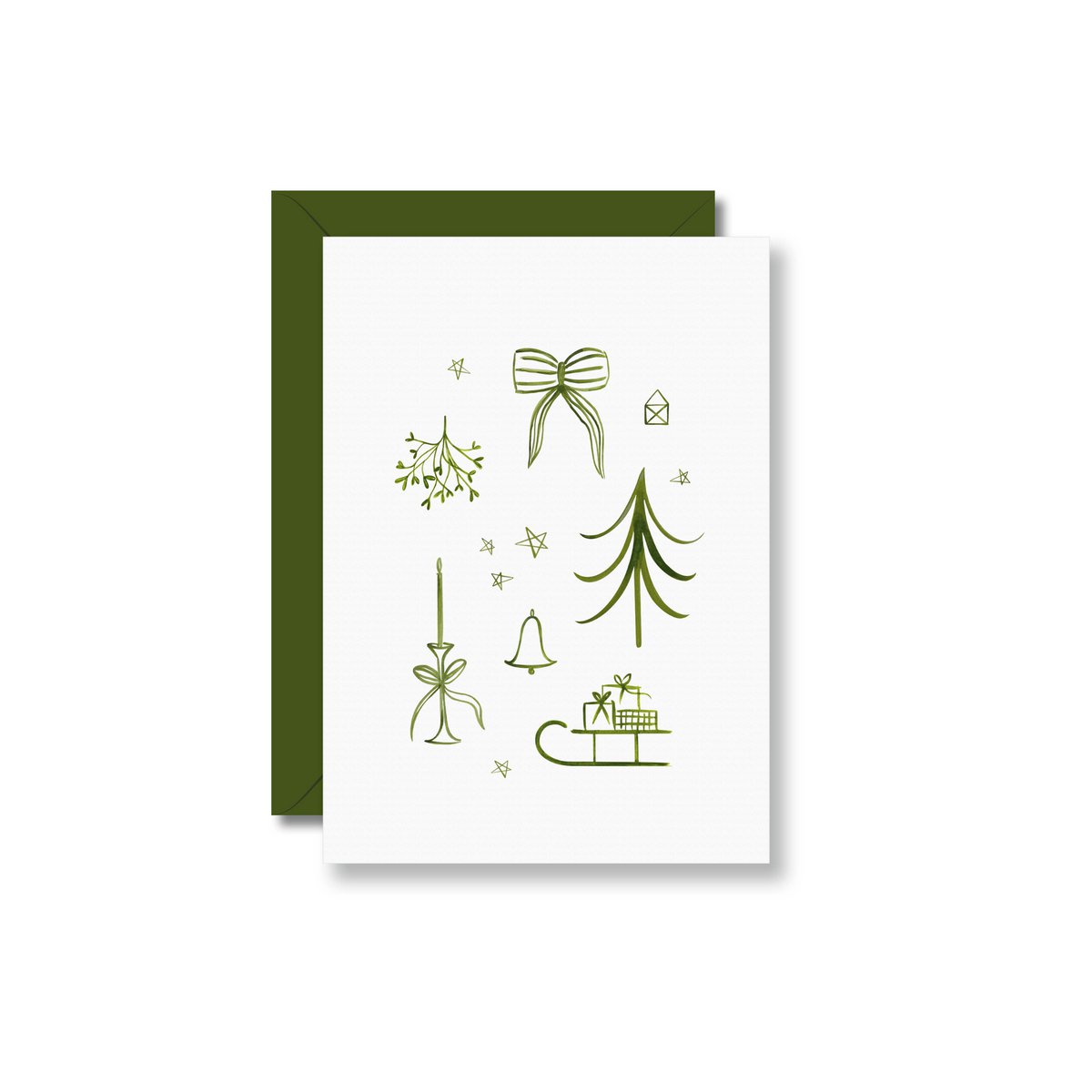 Postkarte mit Briefumschlag 1 Karte