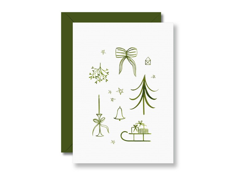 Postkarte mit Briefumschlag 1 Karte