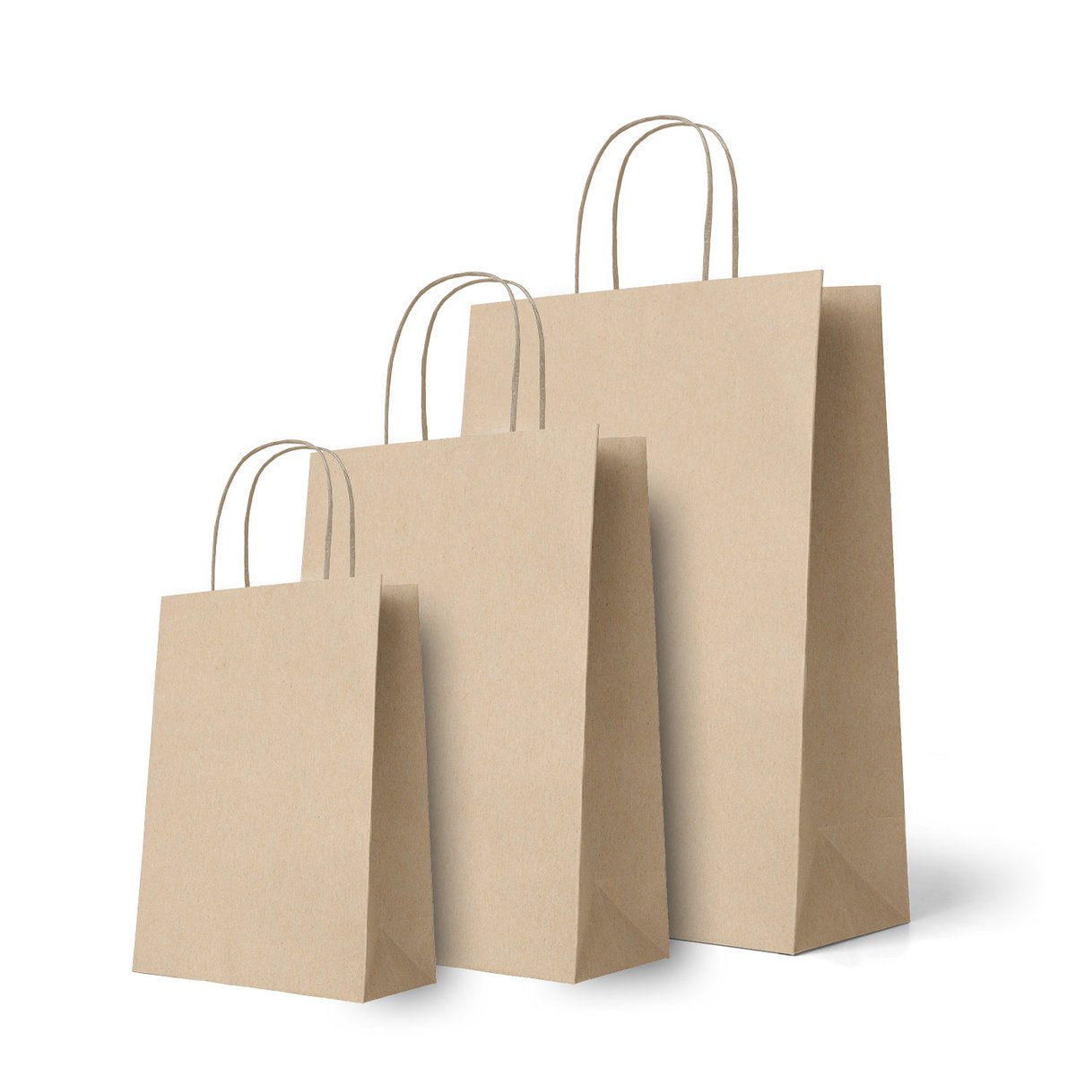 Paper carrier bags unprinted