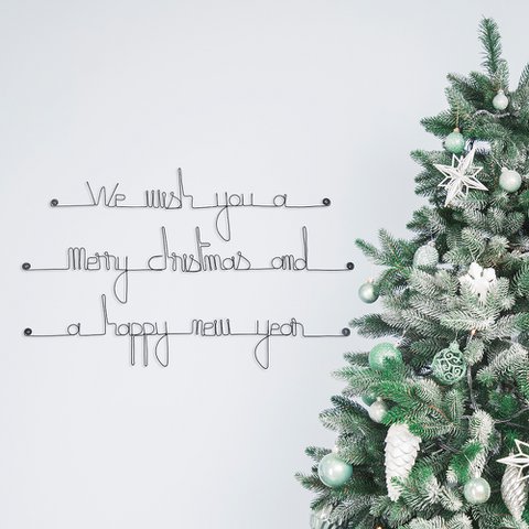 Metal Christmas Decoration - Merry Christmas Wall Quote