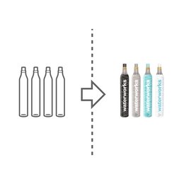 Waterworks biogenic CO2 RIEMPIMENTO (REFILL) I Adatto per SodaStream & Co.