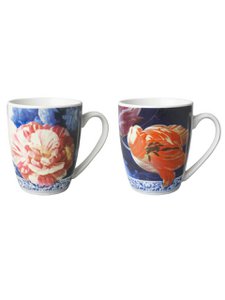 Mug 'Flowers of the Golden Age' set of 2 small