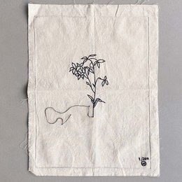 stitched art 'single flower'