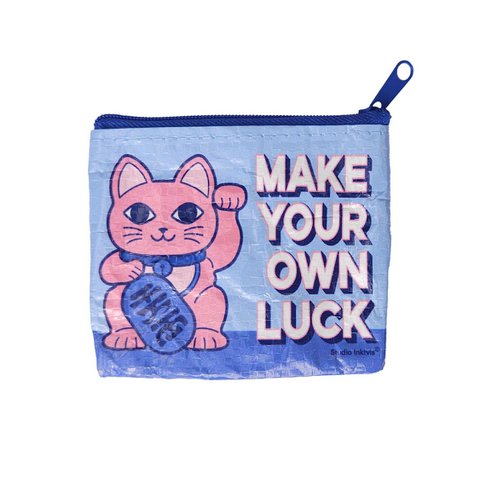 Mini portemonnee Maneki Neko Make your own luck van gerecycled plastic
