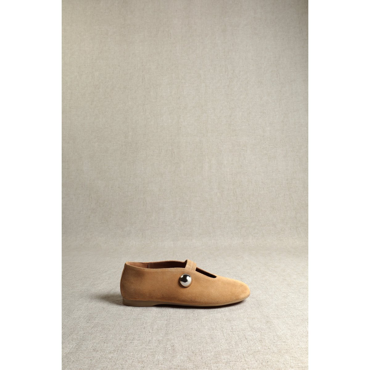 CAMILA COGNAC – Ballerina's met ronde neus