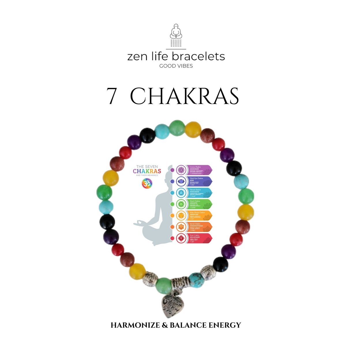 7 Chakra armbånd