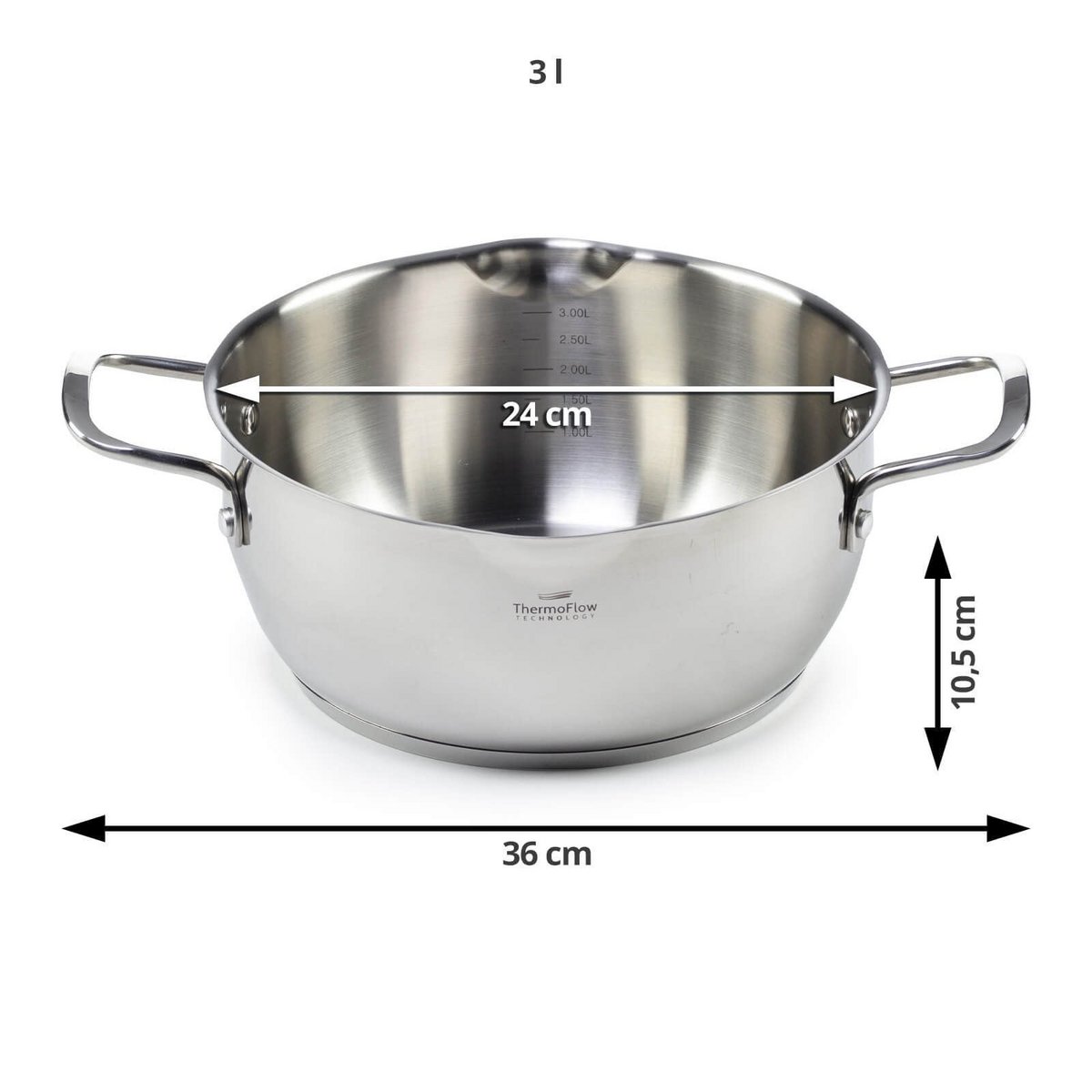 Pour & Cook Casserole with glass lid - 24x12 cm