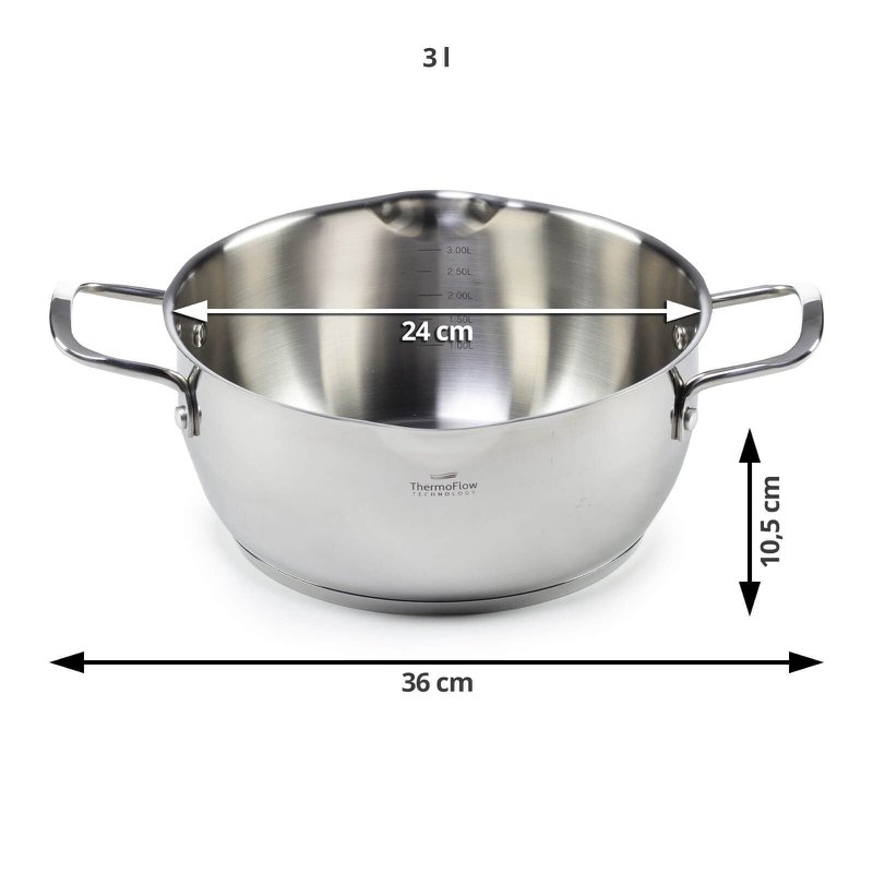 Pour & Cook Casserole with glass lid - 24x12 cm
