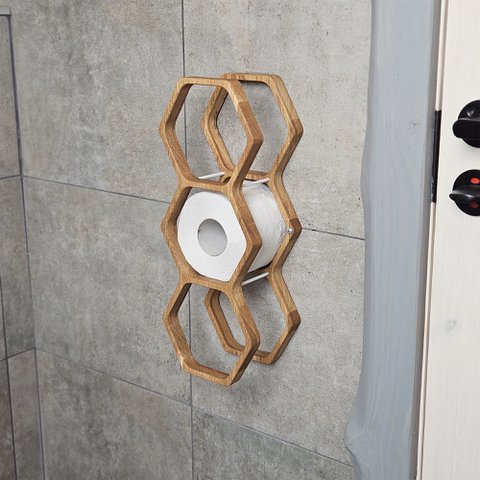 3-Roll-Wall-Toilettenpapierhalter, kompakter Badezimmerorganisator für zusätzlichen Stauraum und einfacher Zugang