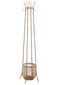 J-Line Garderobe stehend mit Korb Rattan/Metall natur