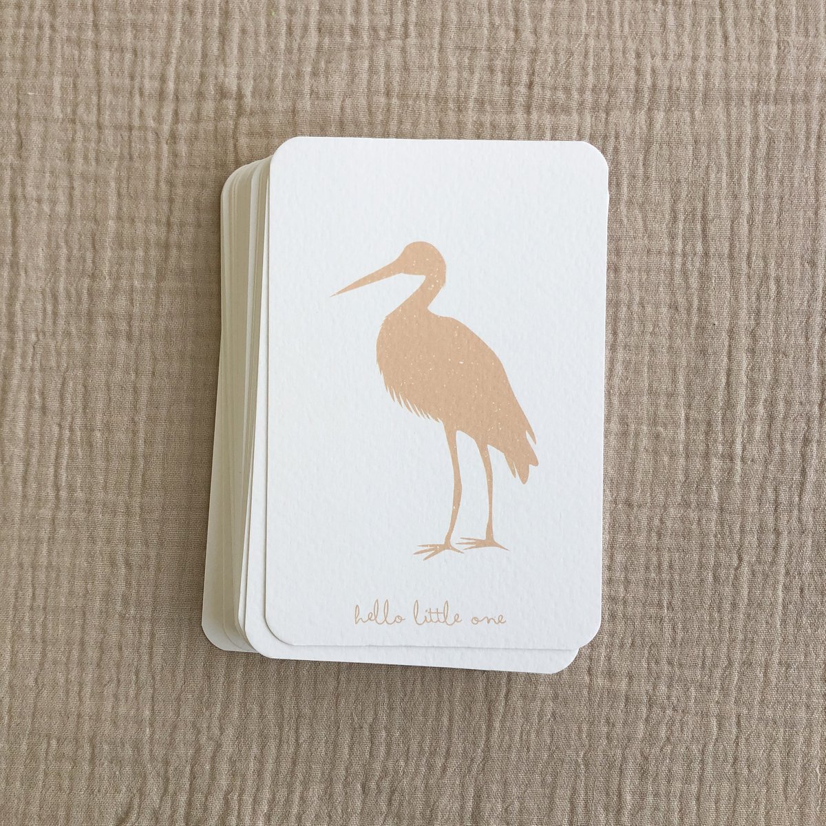 Grußkarte Geburt Storch