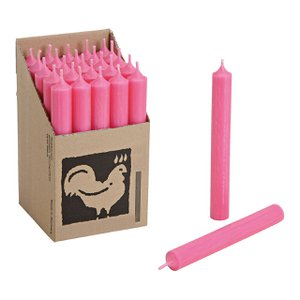 Stab candle pink Ø 2x18 cm burning time approx. 8 hours.