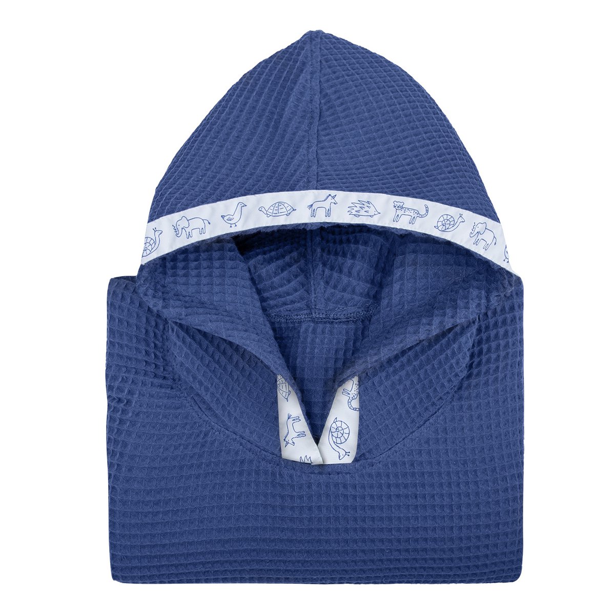 Marineblauer Waben-Badeponcho für Babys