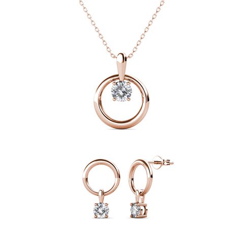 Octavia Sets - Rose Gold and Crystal