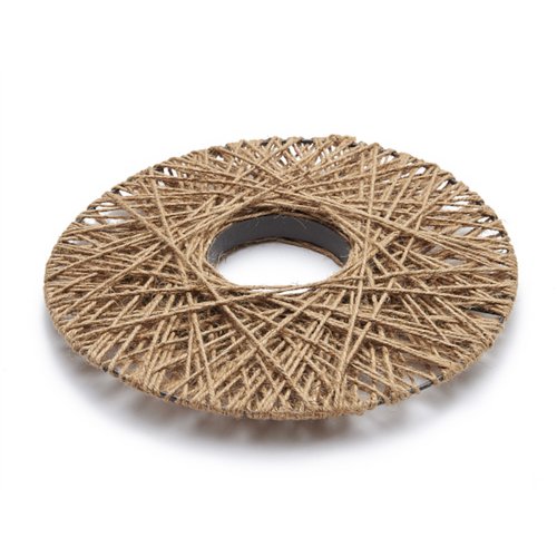 Decorative object "Rope", wreath made of rope, flat / round, 30cm
